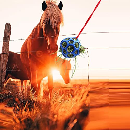 Alimentadores de bolas de caballo for puestos, juguete de alimentación de heno for ovejas de cabra, bolas de tracción Herramienta de juguete de almacenamiento de alimentación for aliviar el caballo de