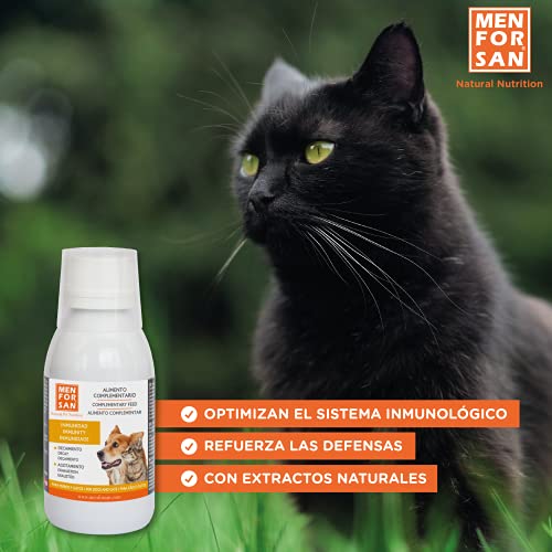 Alimento complementario líquido para perros y gatos con problemas de inmunidad |Con ingredientes naturales | fortalece el sistema inmune de las mascotas| Con Ginseng, Avena, Granada y Te verde 120ml