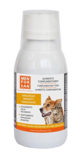 Alimento complementario líquido para perros y gatos con problemas de inmunidad |Con ingredientes naturales | fortalece el sistema inmune de las mascotas| Con Ginseng, Avena, Granada y Te verde 120ml