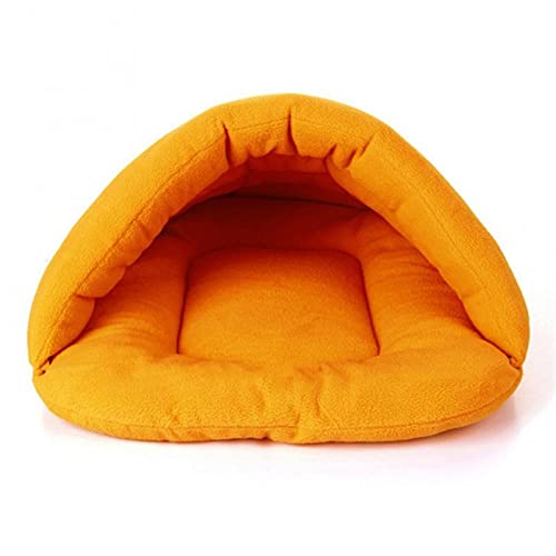 Aliuciku Zapatillas Cálidas De Invierno Cama para Perros Casa para Perros Casa para Perros Adorable Y Suave Adecuada Cama para Perros Casa para Mascotas Cojín (Color : Marrón, Size : S)