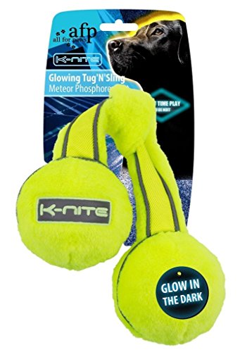 ALL FOR PAWS AFP3319 Doble Pelota Brillante y Fluorescente K-Nite, Cranberry