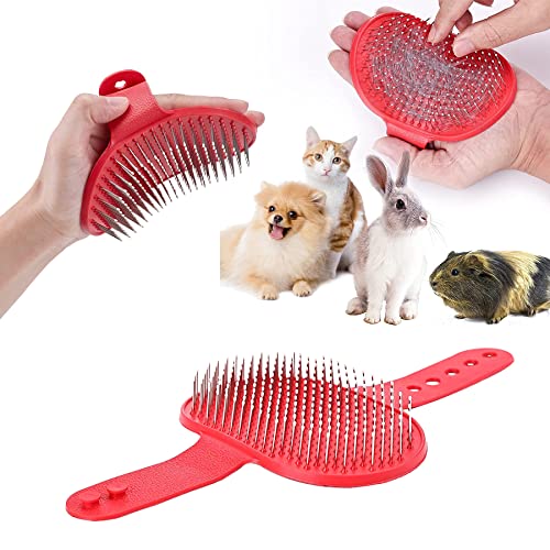 Allazone 13 Pz Kit de Aseo de Animales Pequeños, Kit de Aseo de Conejo Cortaúñas Peines de Piojos para Mascotas, Peine de Dientes Finos, Cortaúñas y Recortadora, Cepillo de Dientes para Perro Conejo