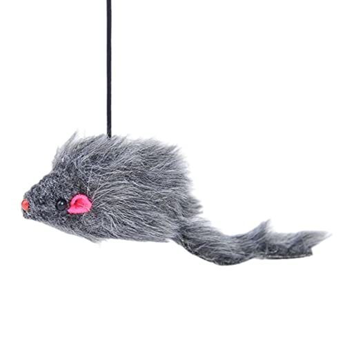 Allowevt Cuerda para rascar Gato, Juguete Interactivo para Colgar en la Puerta, Cuerda de Gato con muñeco de ratón de Felpa para Ejercicio Divertido, Juguete elástico Estimulante para Jugar con ratón