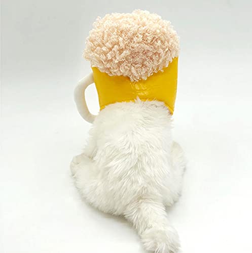 Allowevt Lindo Sombrero de Taza de Cerveza novedoso para la Cabeza, Fiestas de Halloween, Sombrero de Cerveza, Disfraz para Gato, Gatito, Cachorro, Mascota, Utilizado para decoración gorgeous