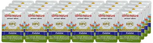 almo nature Comida Húmeda para Gatos Natural de Atún y Algas Marinas (24 sobres x 55g). Alimento para Gatitos Gourmet Monoproteíco HFC Cuisine. Snack Complementario sin Gluten