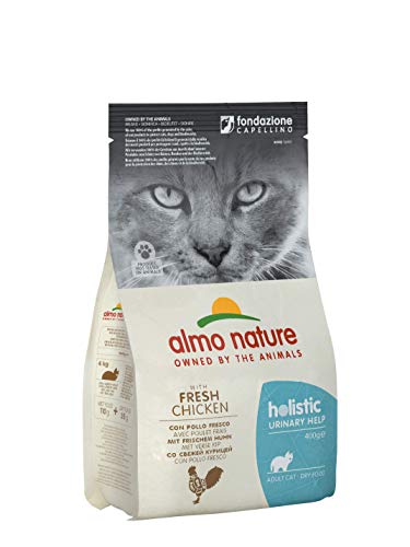 almo nature Pienso para Gatos Adultos Urinary Kitten Pollo y Arroz (400g). Comida para Gatos Natural Sabor a Pollo Que Apoya el Tracto Urinario. Alimento Balanceado Seco, Alto en Proteínas.