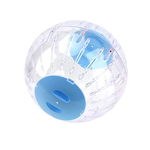 Amasawa Bola para Hámster Hamster Run Ball,Bola de Plástico de Hámster,Pelota de Fitness Transparente Hamster,para Hamster, Rata, Jerbo (Azul)