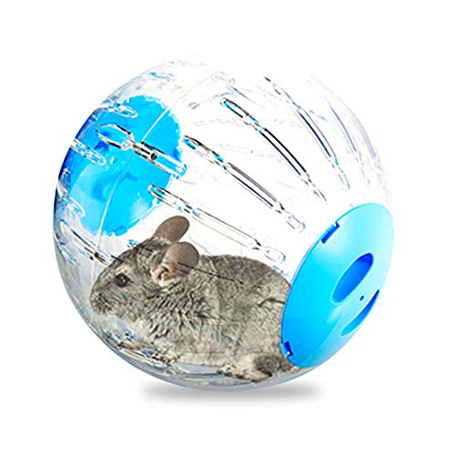 Amasawa Bola para Hámster Hamster Run Ball,Bola de Plástico de Hámster,Pelota de Fitness Transparente Hamster,para Hamster, Rata, Jerbo (Azul)