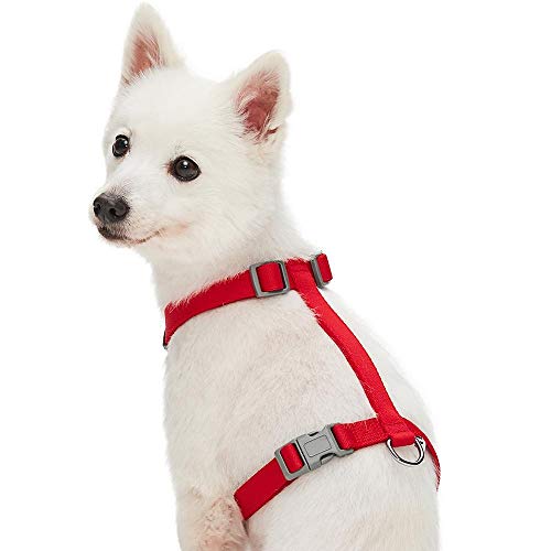 Amazon Brand - Umi - Arnés clásico Ajustable para Perros, Talla L, Rojo