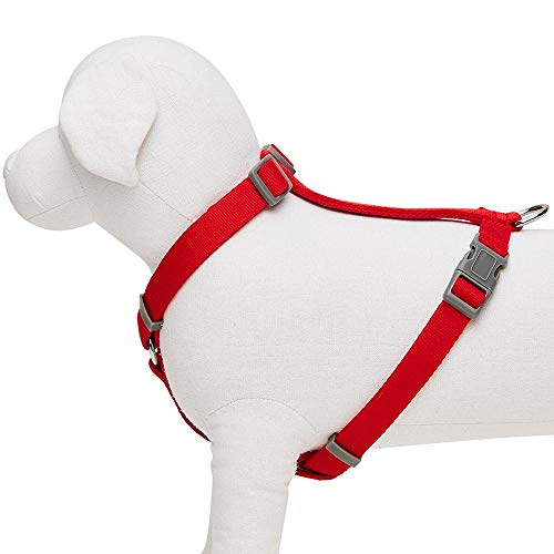 Amazon Brand - Umi - Arnés clásico Ajustable para Perros, Talla L, Rojo