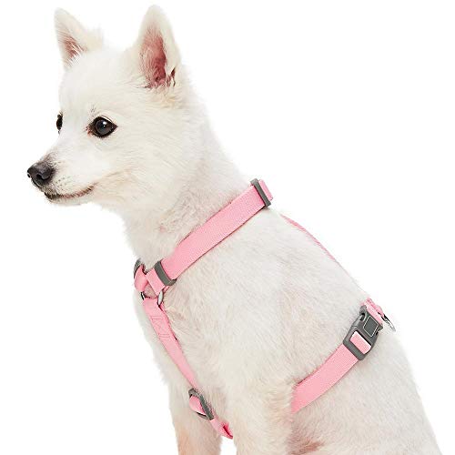 Amazon Brand - Umi - Arnés clásico Ajustable para Perros, Talla S, Rosa