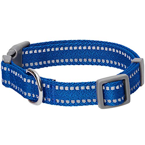 Amazon Brand - Umi Pastel - Collar para Perros S, Cuello 30-40 cm, Collares Ajustables para Perros (Azul Marino)