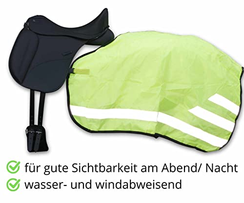 AMKA Riñonera para caballos, reflectante, con forro polar y rayas reflectantes