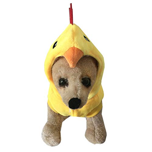 Amosfun Ropa para Disfraces para Mascotas Pollo Disfraz para Mascotas Carnaval Festival Cumpleaños Año Nuevo Accesorios para Disfraces Suministros para Fiestas (Talla M Amarillo)