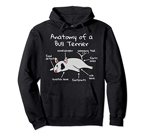 Anatomy Of A Bull Terrier Inglés Perro Sudadera con Capucha