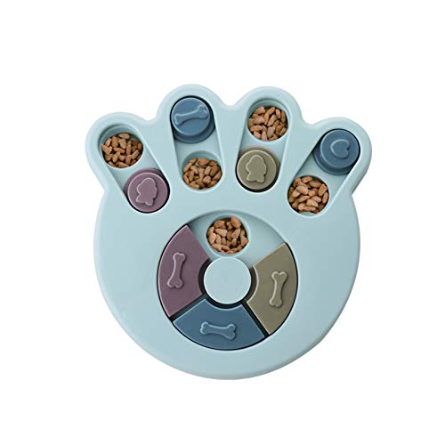 Andiker Rompecabezas para perros, juguete educativo, duradero interactivo, juego para el cerebro del perro, mejora IQ, 3 colores (azul)