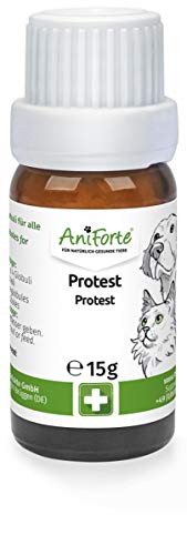 AniForte Protest Globuli para Perros, Gatos, Mascotas - Flores de Bach para calmar, remedio Natural para los gruñidos, los rasguños, la Suciedad y el disgusto