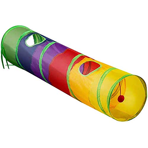 AOKUY Túneles para Gatos,Túnel de Gato3 Vías Plegable Juguete del Gato/Divertido Juego Juguete Tubo/Túnel de Juguete con Pelota para Mascota Gatos Conejos Cachorro Uso Interior y Exterior …