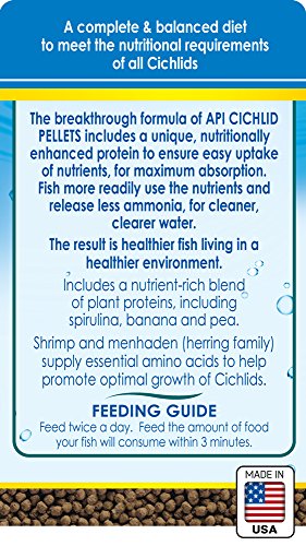 API Cichlid Pellets Flotantes Pellets Fish Food Container, 184 g