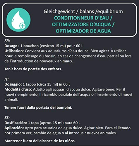 AQUANIQUE Optimizador de Agua 250 ml, purificador de Agua Acuario, para 1.000 litros, Productos para el Cuidado del Agua, Cuidado del Acuario