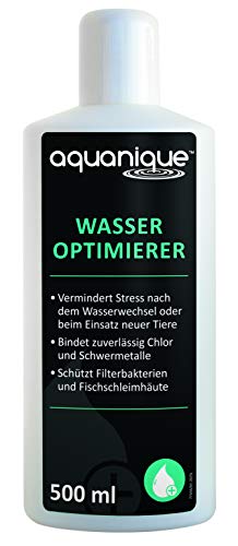 AQUANIQUE Optimizador de Agua 500 ml, purificador de Agua Acuario, para 2.000 litros, Productos para el Cuidado del Agua, Cuidado del Acuario