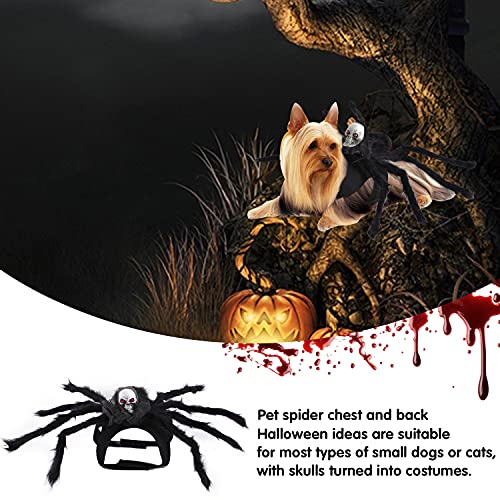 Araña Disfraces Perro Ropa, Ropa de Mascota Halloween, Disfraz de Mascotas de Halloween, Disfraces Divertidos Halloween para Mascotas, para Disfraces de Mascotas de Halloween (Gris)