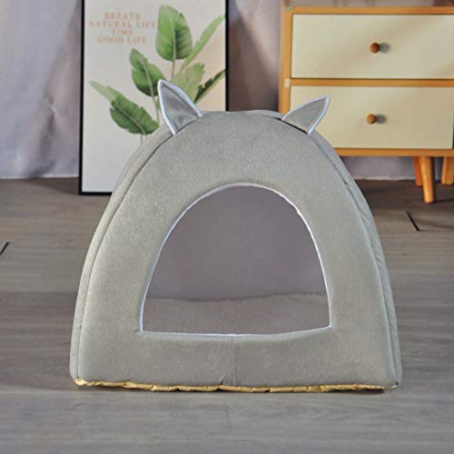 Arena para Gatos Invierno Cálido Gato Saco De Dormir Perrera para Perros Pequeños XS No. 25 * 25 * 27 (Mi Vecino Totoro, Hamster, etc.) Gris