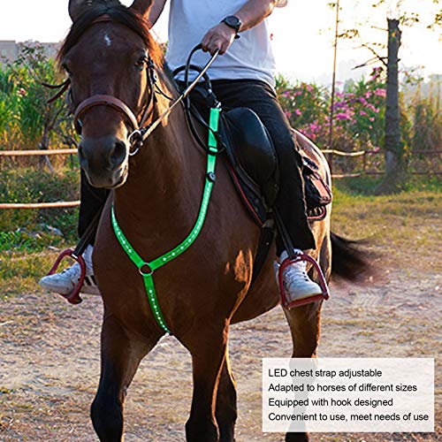 Arnés para el Pecho del Caballo, Tira de luz LED Arnés para el Pecho del Caballo, con Gancho diseñado convenientemente Duradero para la Correa del Pecho del Caballo en Bicicleta en la