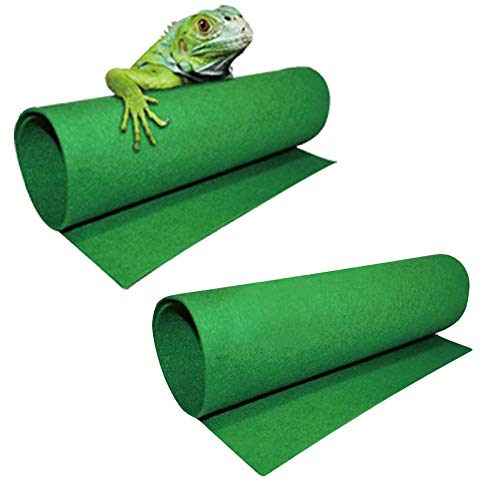 ASOCEA 2 alfombrillas de dragón barbudo para reptiles de lagarto terrario ropa de cama forro de sustrato suministros y accesorios adecuados para serpientes gecko tortuga guana otros pequeños reptiles