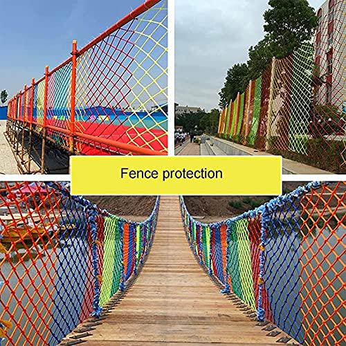 AWSAD Red de Seguridad Infantil contra La Caída Malla Cuerda Nailon Patio Recreo Cerca Casera de Las Escaleras Barandilla Balcón, Red Remolque, Personalizable