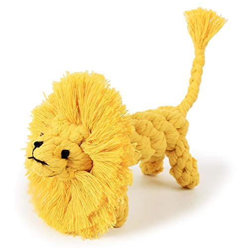 AYCPG La Novedad Grande Cuerda de algodón Nudo Hechas León de Perro de Juguete de cumpleaños del Perro casero de Navidad Divertida Chew Toy Regalo 1Pcs lucar