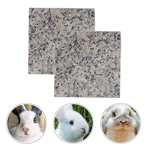 Balacoo 2 Piezas Almohadilla de Enfriamiento de Conejo Piedra de Mármol Hámster Alfombra de Enfriamiento para Mascotas Placa Fría Cama de Hielo Plataforma Enfriadora para Conejito