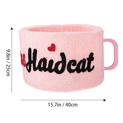 Balacoo Cama cálida para gato, suave, para mascotas, cachorros, de peluche, con forma de taza, para invierno, cueva, regalo para gato, perro, gatito, color rosa