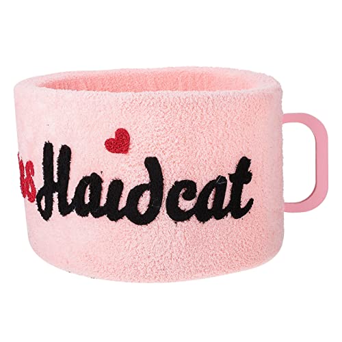 Balacoo Cama cálida para gato, suave, para mascotas, cachorros, de peluche, con forma de taza, para invierno, cueva, regalo para gato, perro, gatito, color rosa