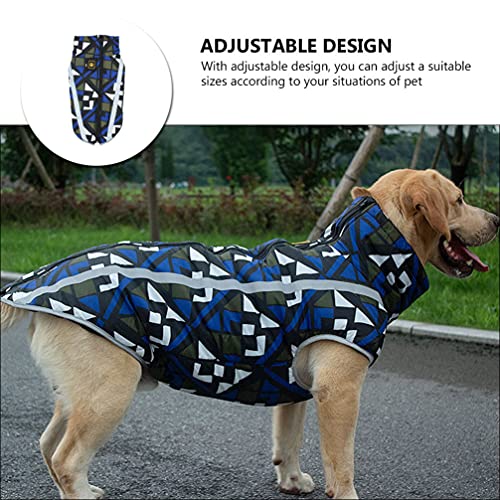 Balacoo Chaqueta de Lluvia para Perros Chubasquero para Clima Frío Transpirable Ropa de Abrigo Sudadera con Capucha Poncho de Lluvia Ropa para Perros Grandes (4XL)