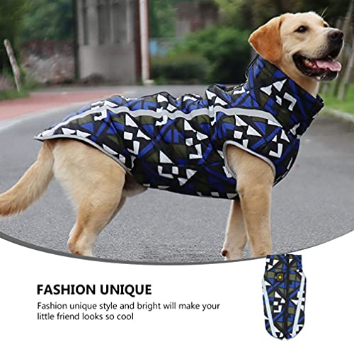 Balacoo Chaqueta de Lluvia para Perros Chubasquero para Clima Frío Transpirable Ropa de Abrigo Sudadera con Capucha Poncho de Lluvia Ropa para Perros Grandes (4XL)