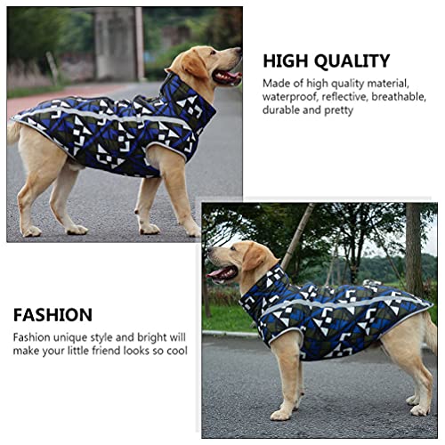 Balacoo Chaqueta de Lluvia para Perros Chubasquero para Clima Frío Transpirable Ropa de Abrigo Sudadera con Capucha Poncho de Lluvia Ropa para Perros Grandes (4XL)