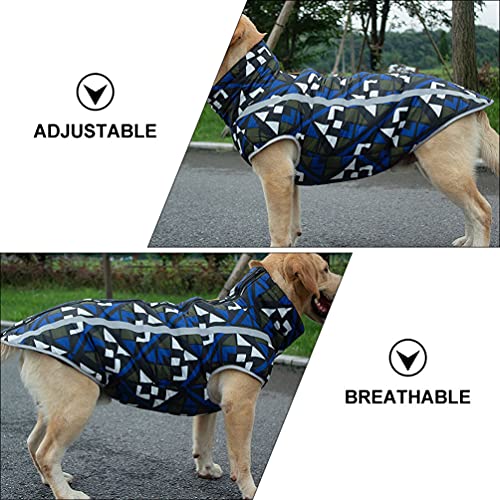 Balacoo Chaqueta de Lluvia para Perros Chubasquero para Clima Frío Transpirable Ropa de Abrigo Sudadera con Capucha Poncho de Lluvia Ropa para Perros Grandes (4XL)