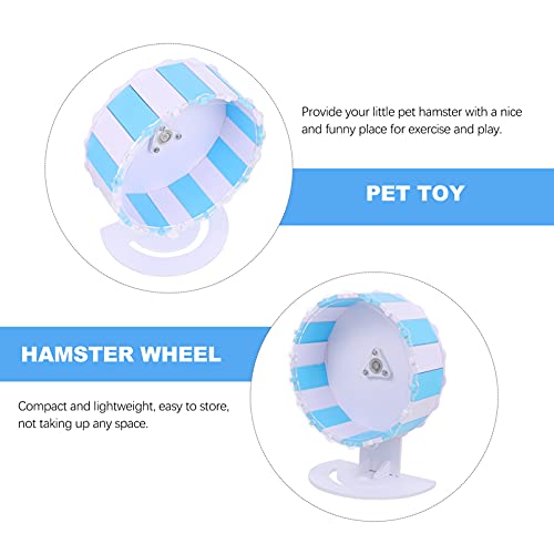 Balacoo Hámster Rueda para Correr Mascota Pequeña Ejercicio Spinner Oso Dorado Rodillo Silencioso Juguete Azul para Hámster Gerbils Ratones Degus Otros Animales Pequeños Ejercicio Juguete