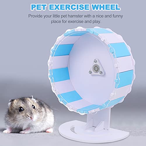 Balacoo Hámster Rueda para Correr Mascota Pequeña Ejercicio Spinner Oso Dorado Rodillo Silencioso Juguete Azul para Hámster Gerbils Ratones Degus Otros Animales Pequeños Ejercicio Juguete