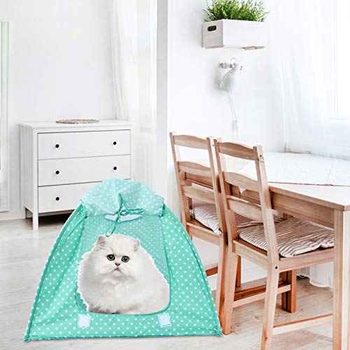 Balacoo Tipi para Mascotas Cama para Perros Y Gatos - Carpas para Mascotas Plegables Portátiles Casas para Perros Y Gatos (Verde)