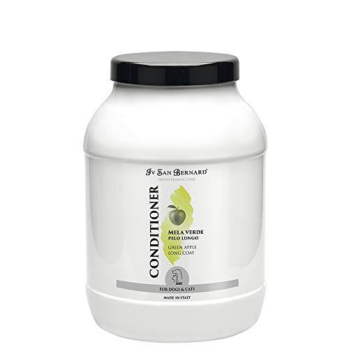 Bálsamo de Manzana Verde - Crema para Perros y Gatos - 3 L - Ayudan al Desenredo de los Nudos Difíciles - Acción Emoliente - Ideal para Pelos Largos - IV San Bernard