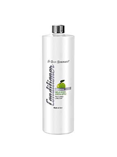 Bálsamo de Manzana Verde SLS Free - Crema para Perros y Gatos - 1 L - Ayudan al Desenredo de los Nudos Difíciles - Acción Emoliente - Ideal para Pelos Largos - IV San Bernard