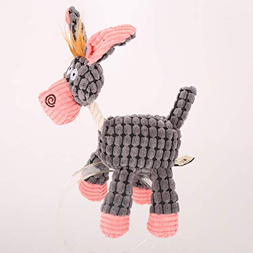 Baluue Juguetes de Peluche de Burro Muñeca de Juguete para Morder Suministros para Mascotas Juguetes Divertidos para Perros Juguetes para Mascotas