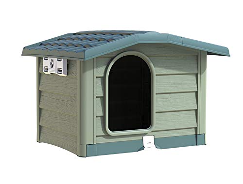 Bama Caseta para perros de resina Bungalow Medium Verde Talla Mediana 89 x 75 x 62 cm