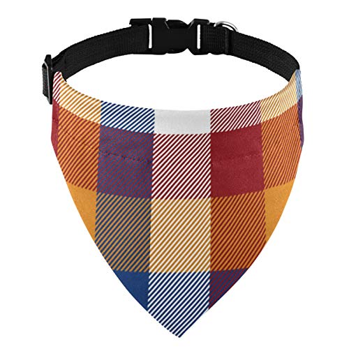 Bandana para perro con hebilla ajustable, elegante Escocia escocesa collar de perro triangular bufanda lavable para perros pequeños medianos grandes 2011506