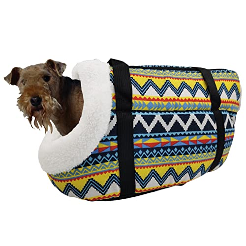 Baoblaze Gatos Transportines para Perros más fácil de Limpiar Correa para el Hombro Mochila para Perros Bolsa para Viajar Schnauzer Miniatura Teddy - Terciopelo 1