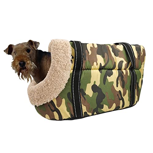 Baoblaze Gatos Transportines para Perros más fácil de Limpiar Correa para el Hombro Mochila para Perros Bolsa para Viajar Schnauzer Miniatura Teddy - Terciopelo 2