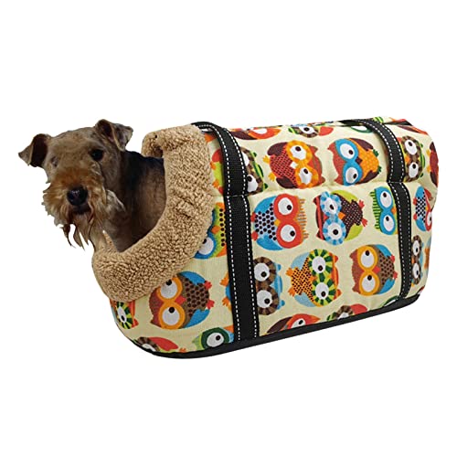 Baoblaze Gatos Transportines para Perros más fácil de Limpiar Correa para el Hombro Mochila para Perros Bolsa para Viajar Schnauzer Miniatura Teddy - Terciopelo 4