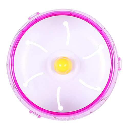 Baoblaze Rueda de Ejercicio silenciosa para hámster, Disco Giratorio para Correr, Ruedas para Correr, Suministros silenciosos para Mascotas para Animales - Rosa 21cm